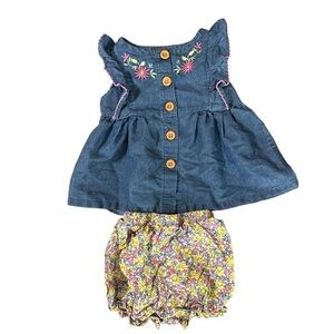 Penelope Mack 2-piece set floral denim outfit